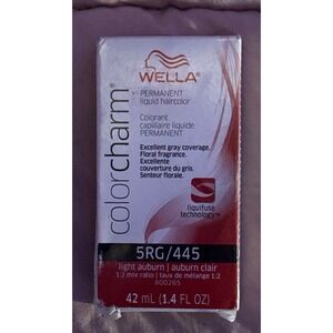 NEW Wella Color Charm 5RG/445 Light Auburn Permanent Liquid Hair Color 42 mL